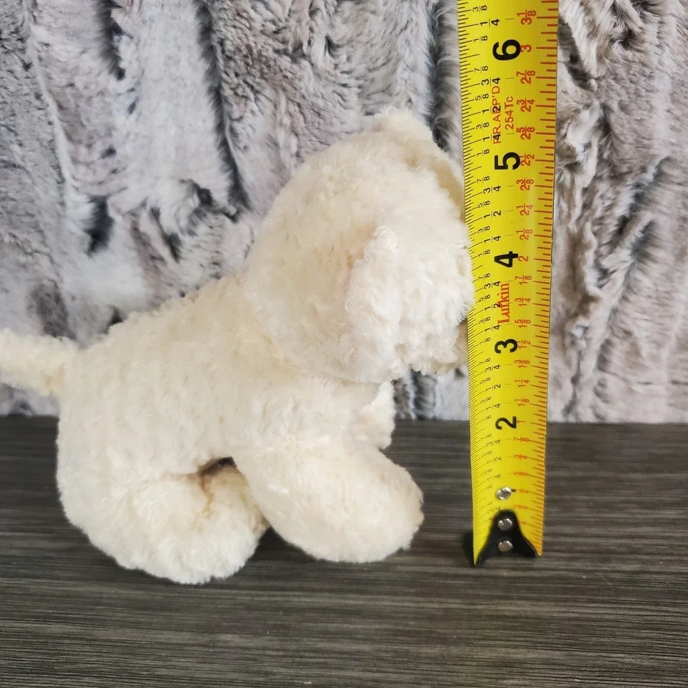 Joyfill Mini Cream Colored Goldendoodle Sitting Plush Puppy Dog Textured Fur